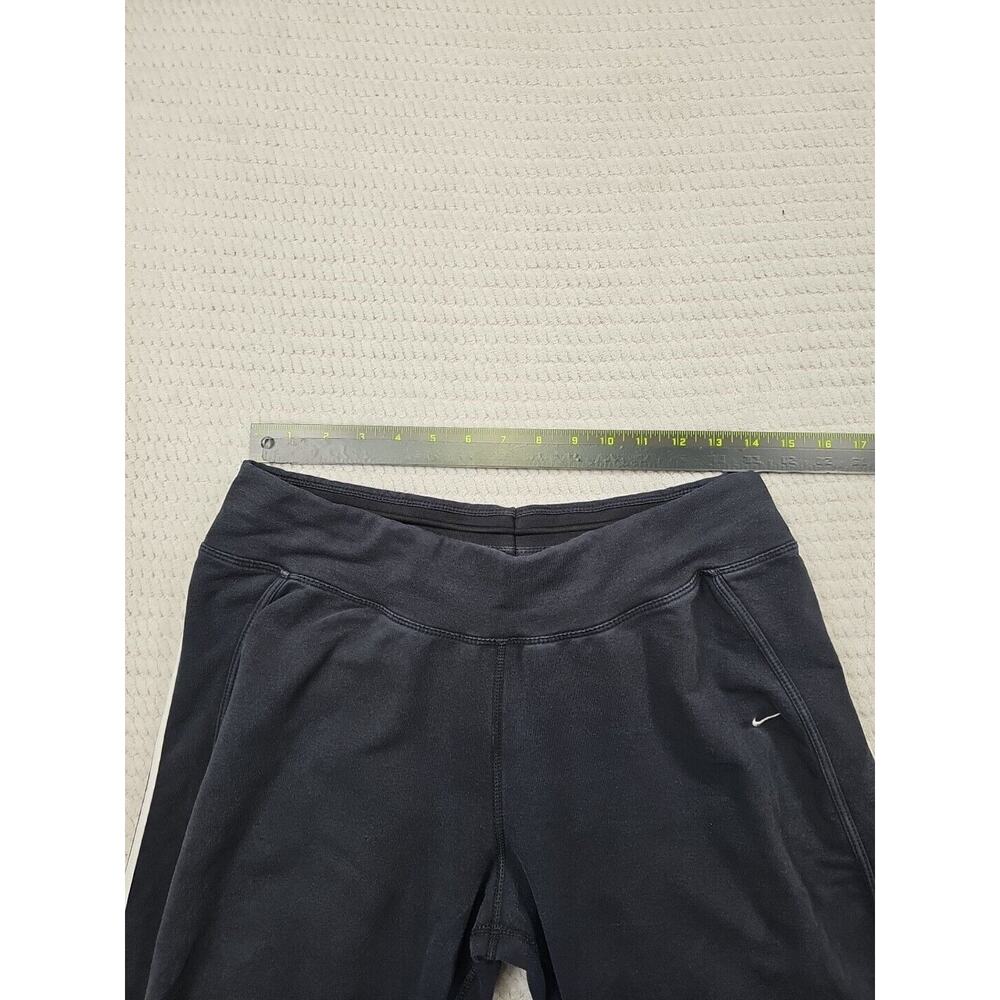 Nike Sweatpants Womens Large Black Stretch Zip Bottom Dri Fit - Picture 3 of 7